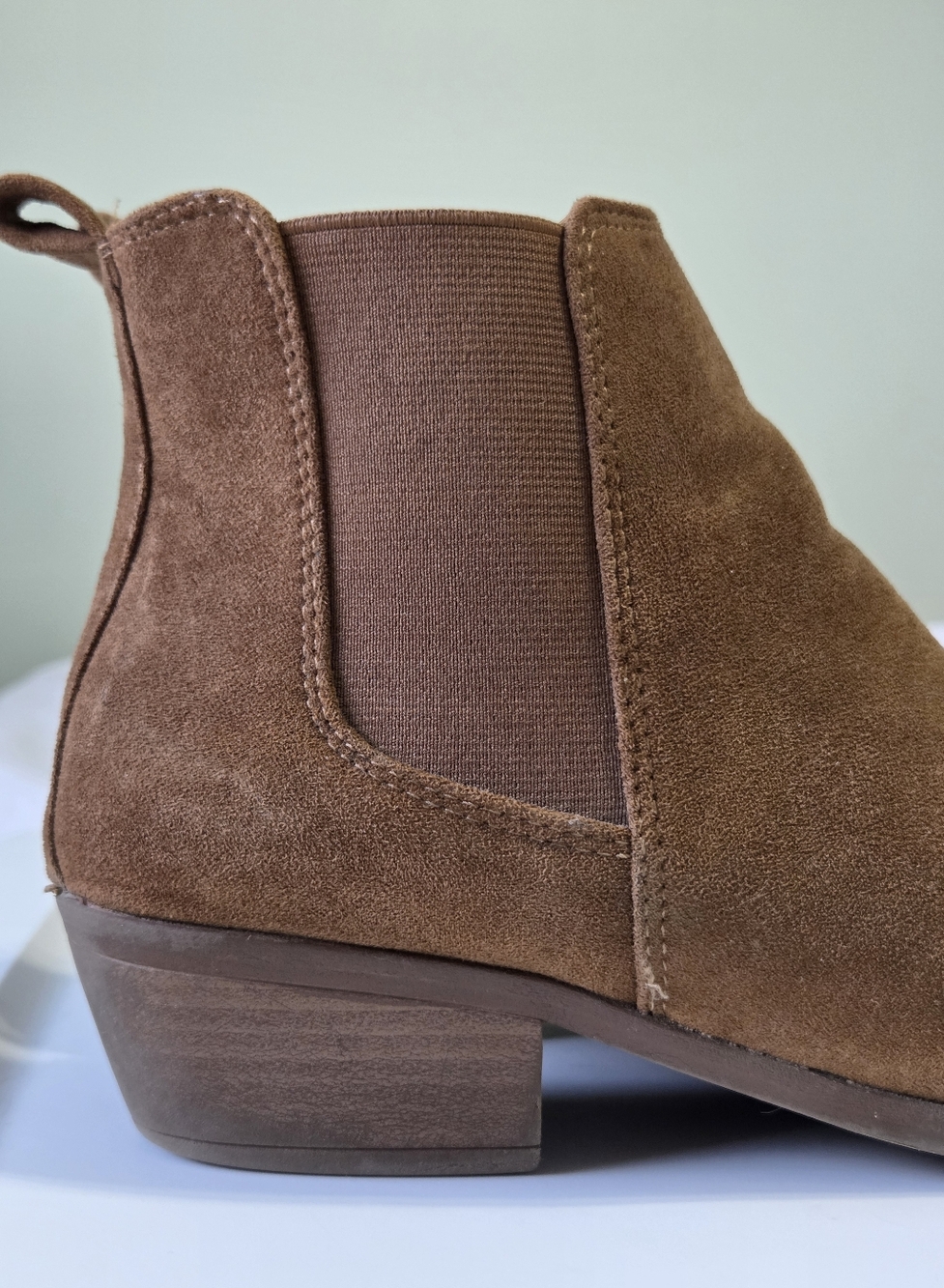 Dunes Jagger Cognac Faux Suede Chelsea Boots 8.5W 🌵 Sz 8.5 W/Wide Boho Chic - Picture 6 of 15